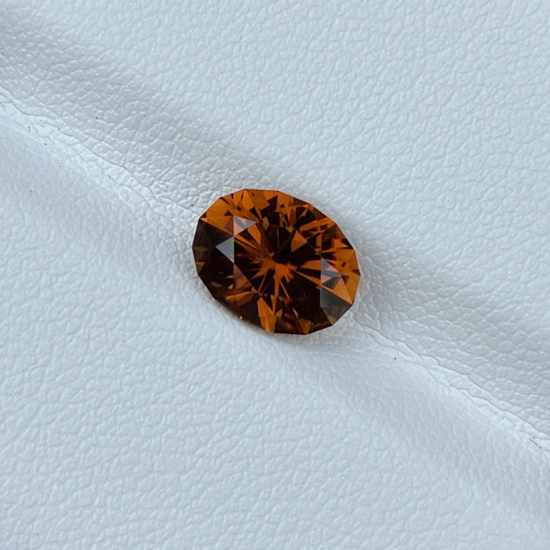 Natural Unheated Brownish Orange Tourmaline 1.73 ct Oval Cut Loose Gemstone